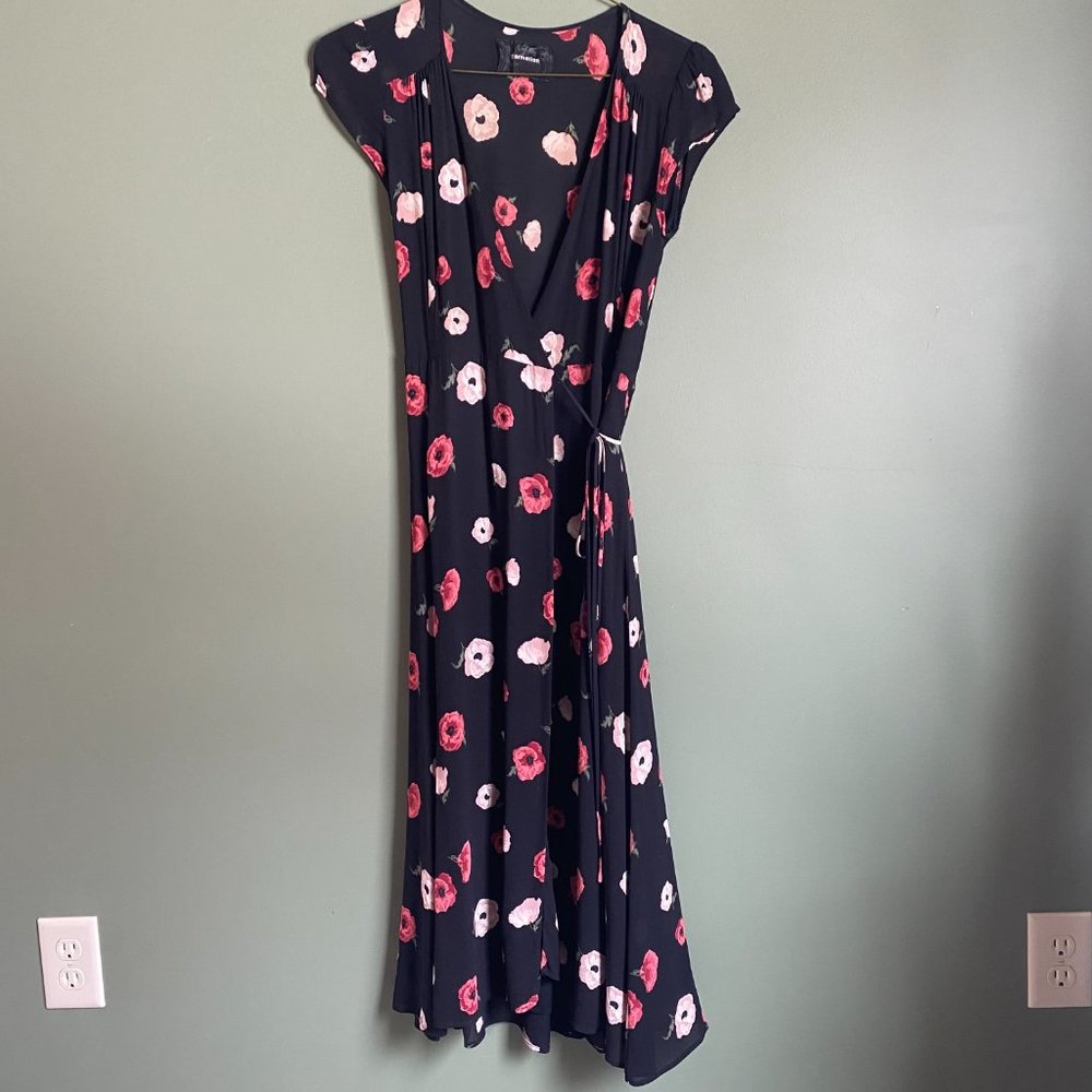 Reformation Catarina Wrap Dress, Jennifer Print, Size S